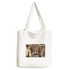 Imagem de Bolsa de lona com estampa de animal selvagem de búfalo de organismo terrestre