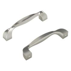 Imagem de Hickory Hardware H076016-SN-10B Twist Collection Puxador, 96 mm de centro a centro, níquel acetinado, 10 unidades