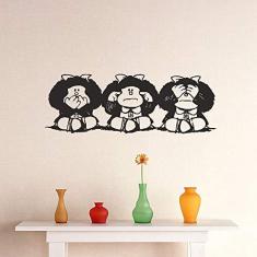 Imagem de Adesivo de Parede Mafalda Muda Surda e Cega