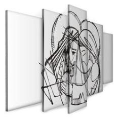 Imagem de Quadro Decorativo Sala Quarto Escritório Jesus Traços