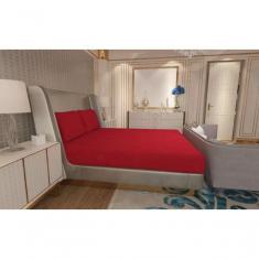 Imagem de Jogo De Lençol Zono Enxovais Cama King 3 Peças Malha 100% Algodão Tomate