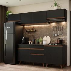 Imagem de Armário de Cozinha Completa 260cm Preto Reims Madesa 10