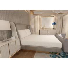 Imagem de Jogo de Lençol Zono Enxovais Cama King 3 Peças Malha 100% Algodão Champanhe