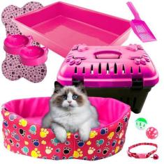 Imagem de Cama Europa Pet De Gato + Caixa De Areia De Gato + Transporte Pet N1 +