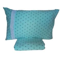 Imagem de Lençol Infantil Malha Solteiro Elástico 2 Pçs 100% Algodão - Casa Idea