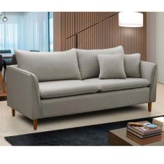 Imagem de Sofá Living Kassia 2 Lugares 1,44M Prata Lansofbr - Lansof Brasil