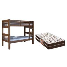 Imagem de Beliche Madeira Maciça Resistente 2 Colchões D28 88x188x14 - Digo.Casa