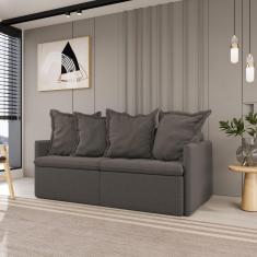 Imagem de Sofá Retrátil e Reclinável 3 Lugares 200cm Dália Cabecasa Madeiramadeira Grafite