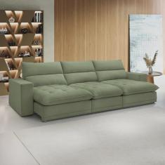 Imagem de Sofá Retrátil e Reclinável 320cm Martinho Boucle