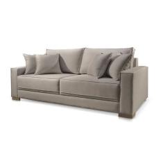 Imagem de Sofá 2 e 3 Lugares Almofada Solta Linho Cinza Medio Helô 2,20m - Poltj