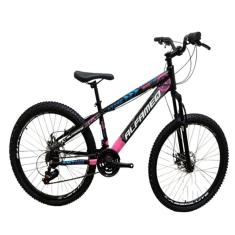 Imagem de Bicicleta Aro 26 Alfameq Atake Câmbios Importados 21v Slide Preto Rosa