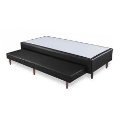 Imagem de Base Box Com Cama Auxiliar Bibox Sommier Material Sintético Preto Pés
