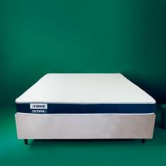 Imagem de Cama Box Queen com Colchão Guldi Duplo Plus D28 Azul e Natural