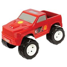 Imagem de Carrinho Pick Up Off Road 28cm Colorido Adesivado Brinquedo Divertido
