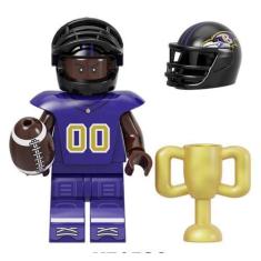 Imagem de Boneco Blocos De Montar Futebol Ravens Futebol Americano - Mega Block
