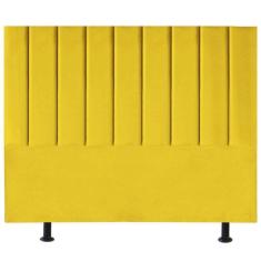 Imagem de Cabeceira De Cama King Size Box 195 Cm Karla Suede Cor:amarelo