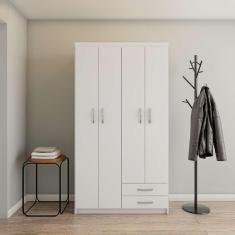 Imagem de Guarda-Roupa Solteiro Udinese 4Pt 2Gv Branco