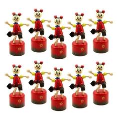 Imagem de 10 Brinquedo Pedagógico Educativo Em Madeira Fantoche Retrô - Pernamol