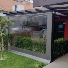 Imagem de Toldo Cortina Cinza c/ visor - 1,60m x 2,80m - kit completo