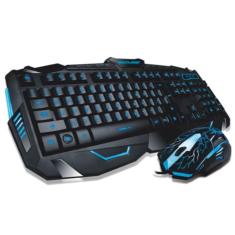 Imagem de Kit Teclado e Mouse Usb Gamer Multilaser com Leds Bom