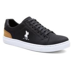Imagem de Tênis Casual Confortável Masculino Polo Plus, Preto, 40, Masculino