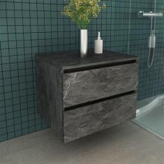 Imagem de Balcão Gabinete Suspenso Com Gavetas 60X46,5cm Mármore Lunar - Tecno M