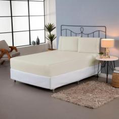 Imagem de Jogo de Lençol Ponto Palito Simples Casal 3 Peças 80% Algodão / 20% Po