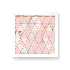 Imagem de Arte Maníacos Quadro Decorativo Triangulos Mármore - 30x30cm (Moldura em laca )
