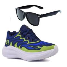 Imagem de Tenis Infantil De Amarrar Meninos Leve Desenhos Light + Oculos - Calca