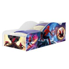 Imagem de Cama Infantil Juvenil 14 Homen Aranha Pequena Com Proteção Lateral - M