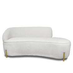 Imagem de Sofá 4 Lugares Orgânico 220cm Pé Ferro Dou Morgan Bouclê L01 - D`rossi Cor Cinza