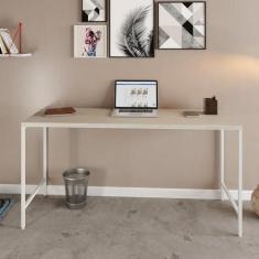 Imagem de Escrivaninha Industrial 150cm Active Yescasa Snow/Est.Branca