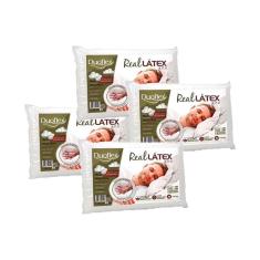Imagem de Travesseiro Látex Real Alto LS1100 c/ Capa Dry Fresh Kit c/ 4 Un 50x70 - Duoflex