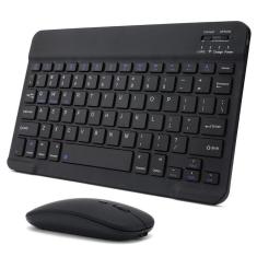 Imagem de Mini Teclado Bluetooth + Mouse Sem Fio | ABNT 1 | Preto