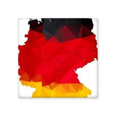 Imagem de Decalque brilhante de ejo de cerâmica com mapa da bandeira nacional da Alemanha