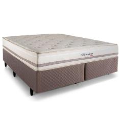 Imagem de Cama Box King Herval Haarlem, 69X193x203 Cm, Molas Ensacadas, Marrom Claro