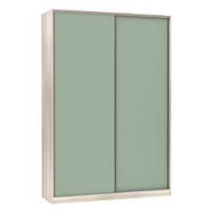 Imagem de Guarda-roupa 2 Portas De Correr 160Cm Crema Com Verde Jade