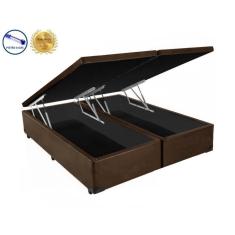 Imagem de Base Box Baú Blindado King Bipartido AColchoes Sintético Marrom 41x193x203