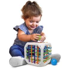 Imagem de Cubo Didático Entrelaçado Encaixar Bolinha - Elka Brinquedos