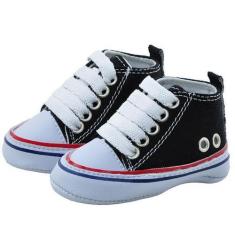 Imagem de Tênis Masculino Com Ilhós E Atacador - Brim E Sintético - Preto/Branco