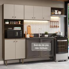 Imagem de Armário de Cozinha Compacta 235cm Rustic/Crema Gourmet Madesa XA03