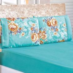 Imagem de Jogo de lençol King 3pç estampado matelado 200 fios - SAFIRA ENXOVAIS,