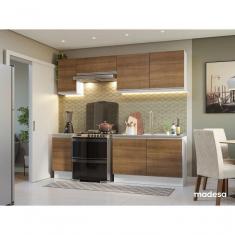 Imagem de Armário De Cozinha 240Cm Glamy 10 Branco/Rustic