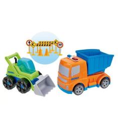 Imagem de Caminhão E Trator Infantil Road Company Combo Transporte - Usual Brinq