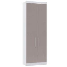 Imagem de Guarda Roupa Modulado 79cm 2 Portas Alpes Luciane Móveis Branco Pf Com Cinammon Pf