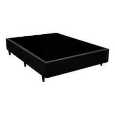 Imagem de Base Box Casal Sintético Preto 138 X 188 X 40 - Bueno Sono Cama & Colc