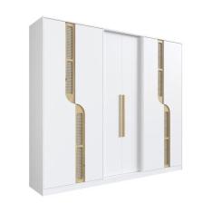 Imagem de Guarda-roupa Casal 6 Portas Édez Namur, Branco/pinus