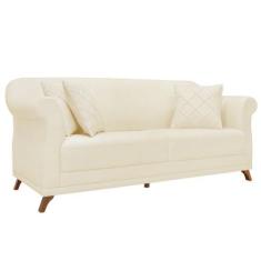 Imagem de Sofá 2 Lugares Para Sala De Estar 160cm Apollo Linho Off White - Monta