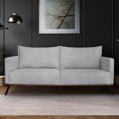 Imagem de Sofá Living 3 Lugares Com Pés De Ferro Almofadas Soltas 220cm Saiph Bo