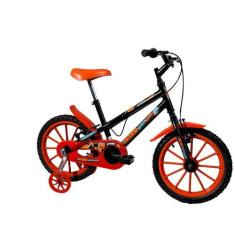 Imagem de Bicicleta Infantil Aro 16 Colli Spinossauro  - Preta Com Rodinhas Frei